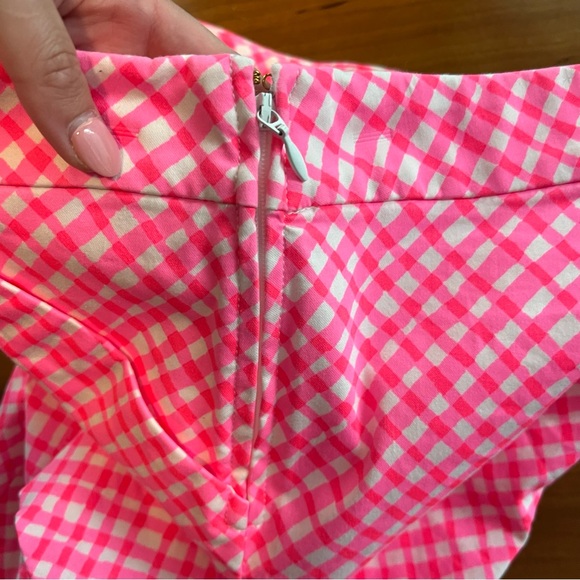 Lilly Pulitzer Arabeth Pink Gingham Women Shorts - Picture 5 of 10